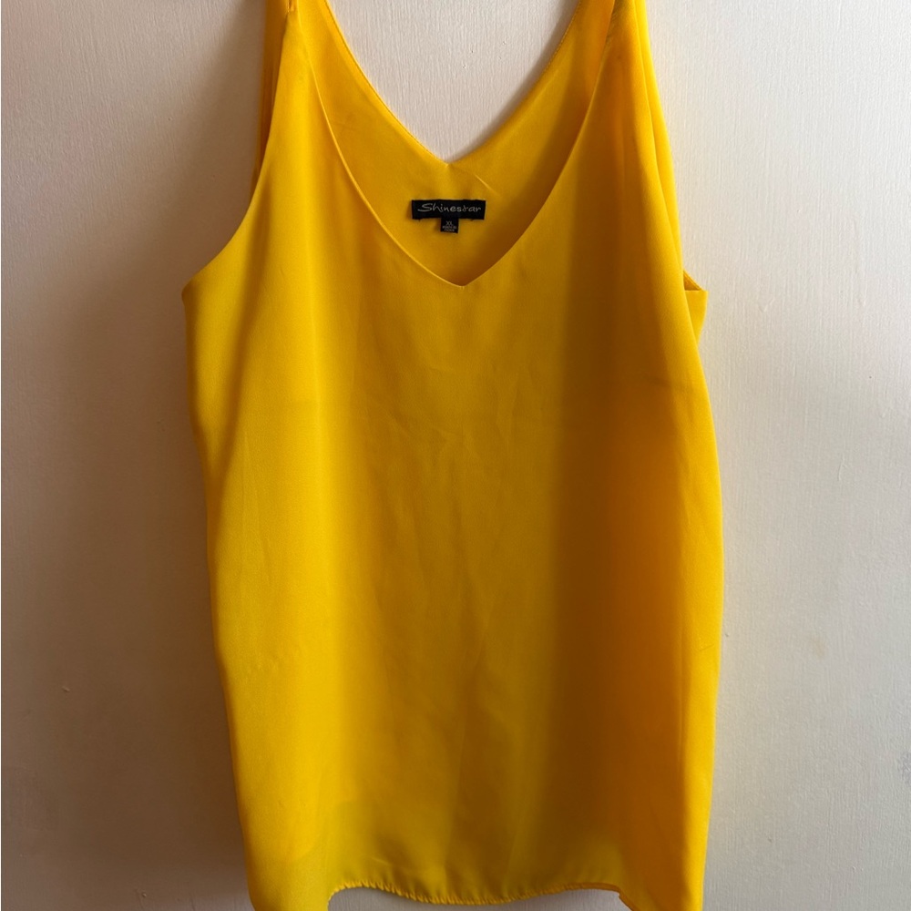Stylish Yellow Sleeveless Top